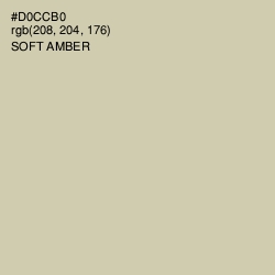 #D0CCB0 - Soft Amber Color Image